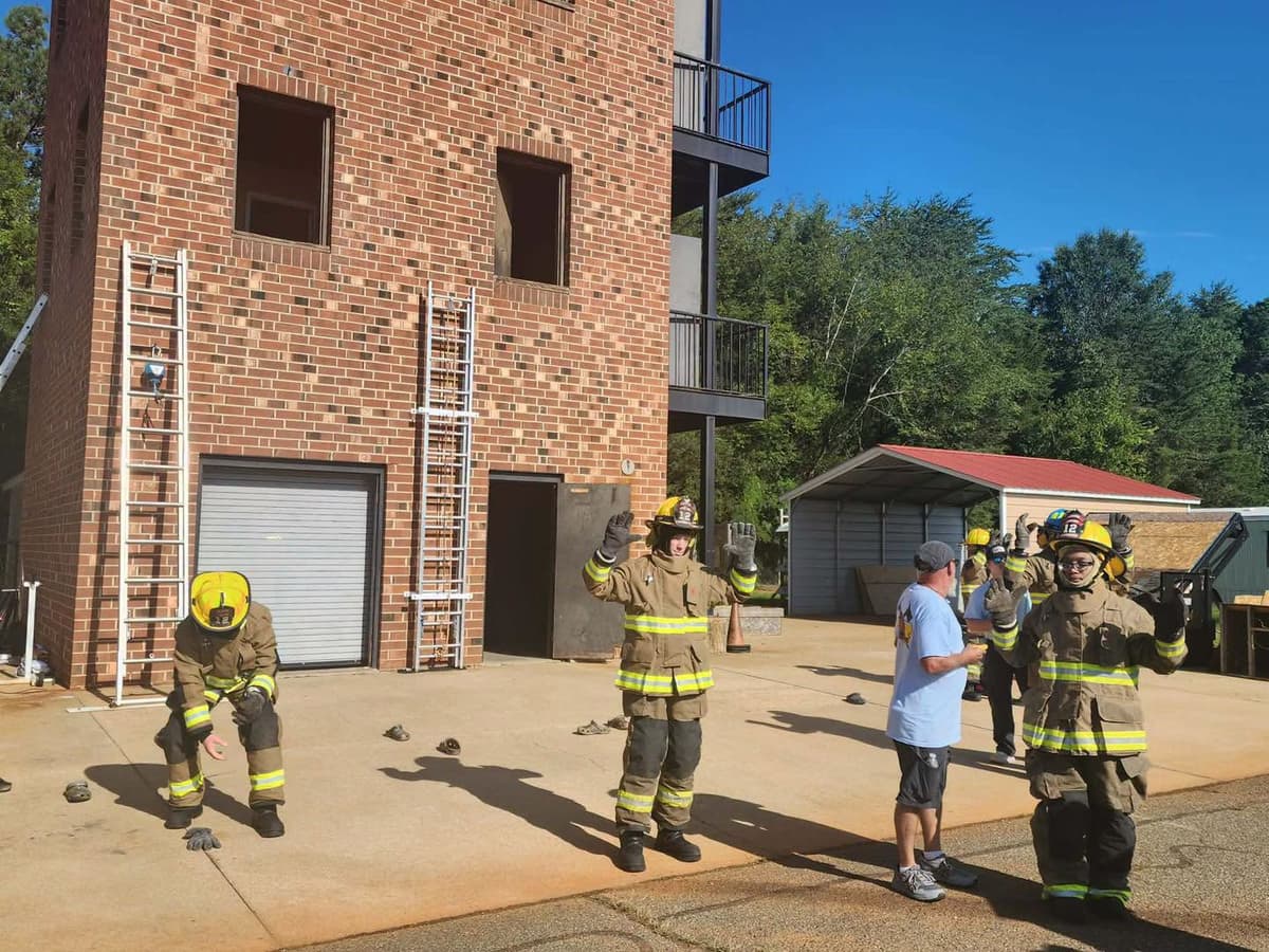 Cadets competing in the Quick Dress event in Haw River